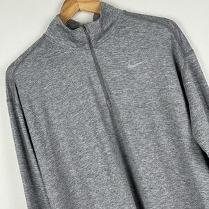 Nike Dri-FIT Running Quarter Zip Athletic Top Grey Size XL AA4631-036 Pullover